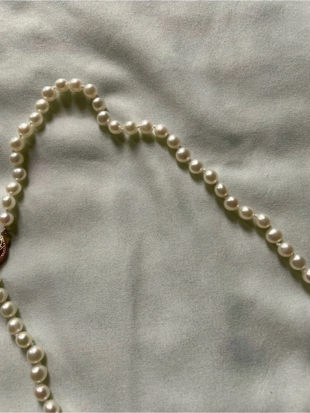 Vintage 10k Cultured Pearl Necklace - Picture 3 of 13